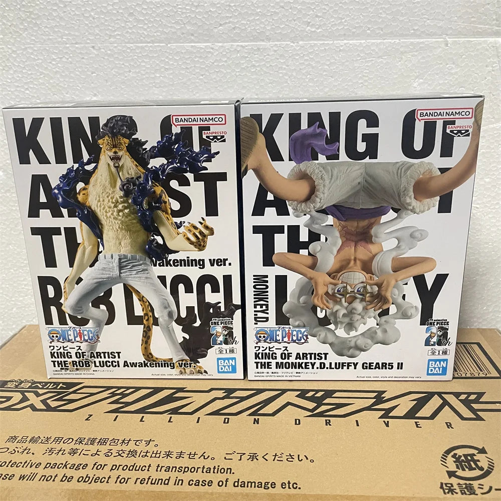 Bandai Original One Piece KOA Lucci & Luffy King of Artist Action Figurine