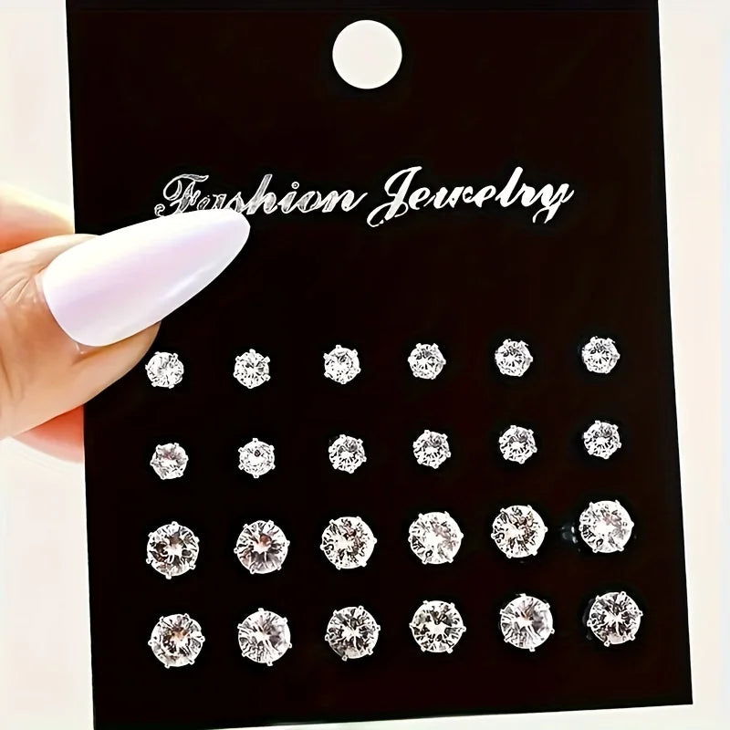 48-Piece Zircon Earring Set - Image 6
