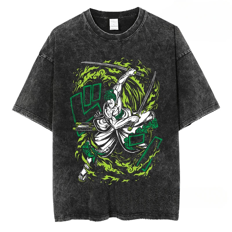 Men’s and Women’s Zoro Y2K Harajuku High Street Anime T-Shirts - Image 6