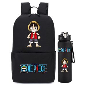 2Pcs/Set One Piece Backpack with 750ml Water Bottle