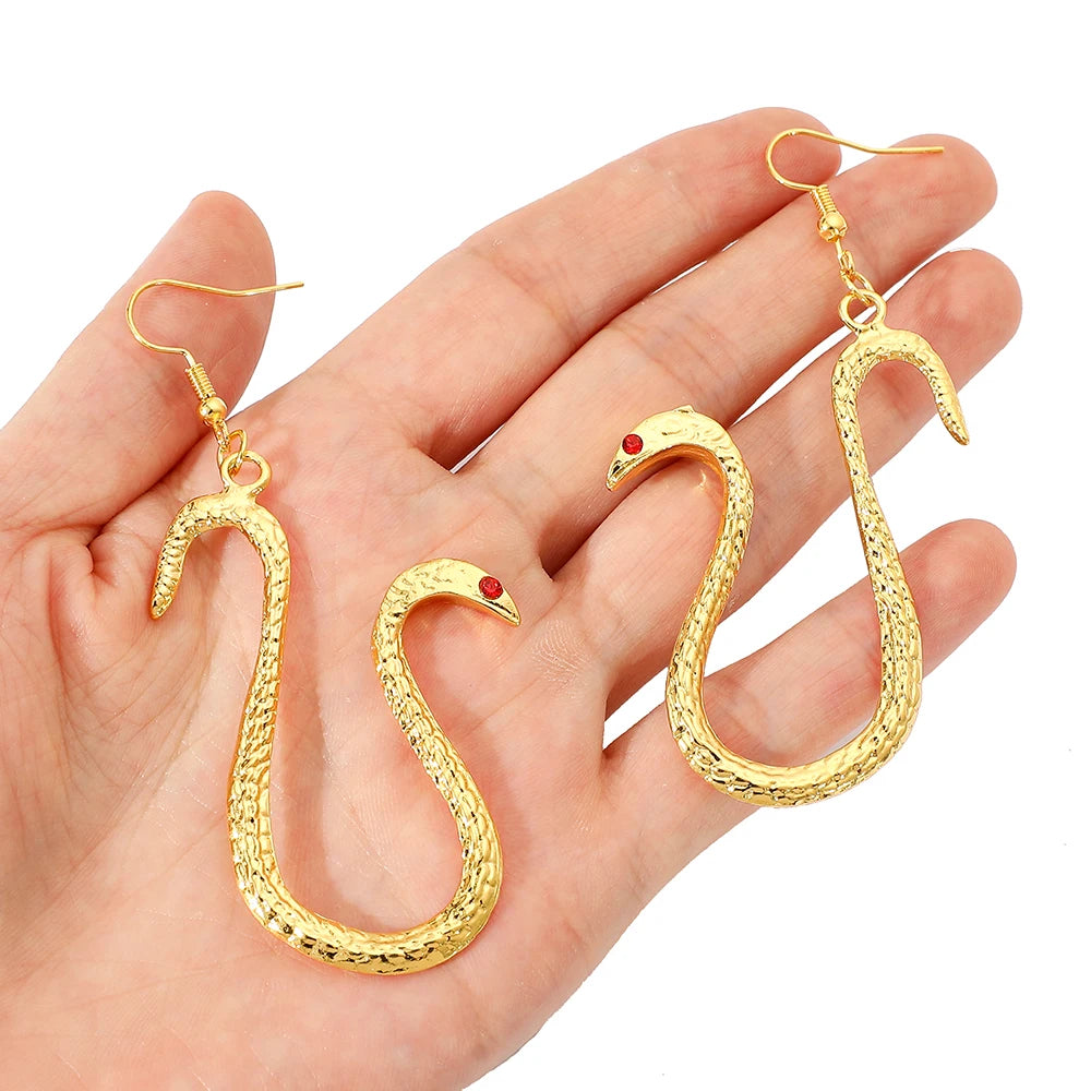 Cartoon Snake Pendant Earrings - Image 2