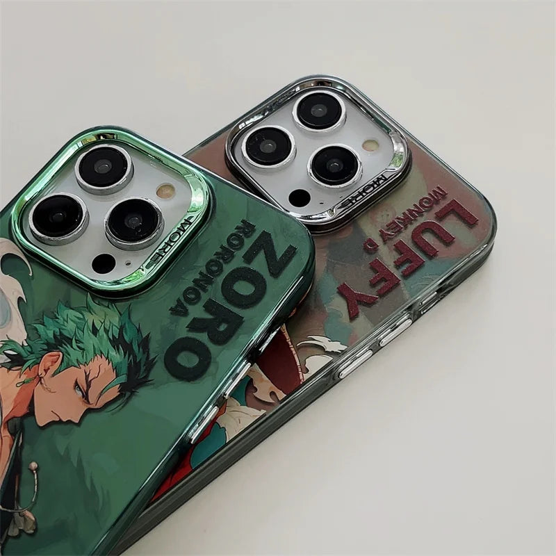 Luffy Hat & Roronoa Zoro Plating Anime Phone Case - Image 5