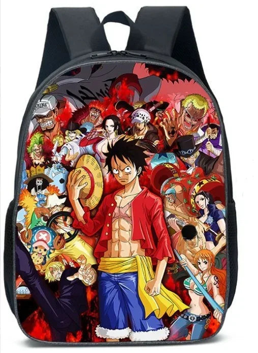 New 3PC-SET One Piece Luffy Schoolbag Backpack - Image 6