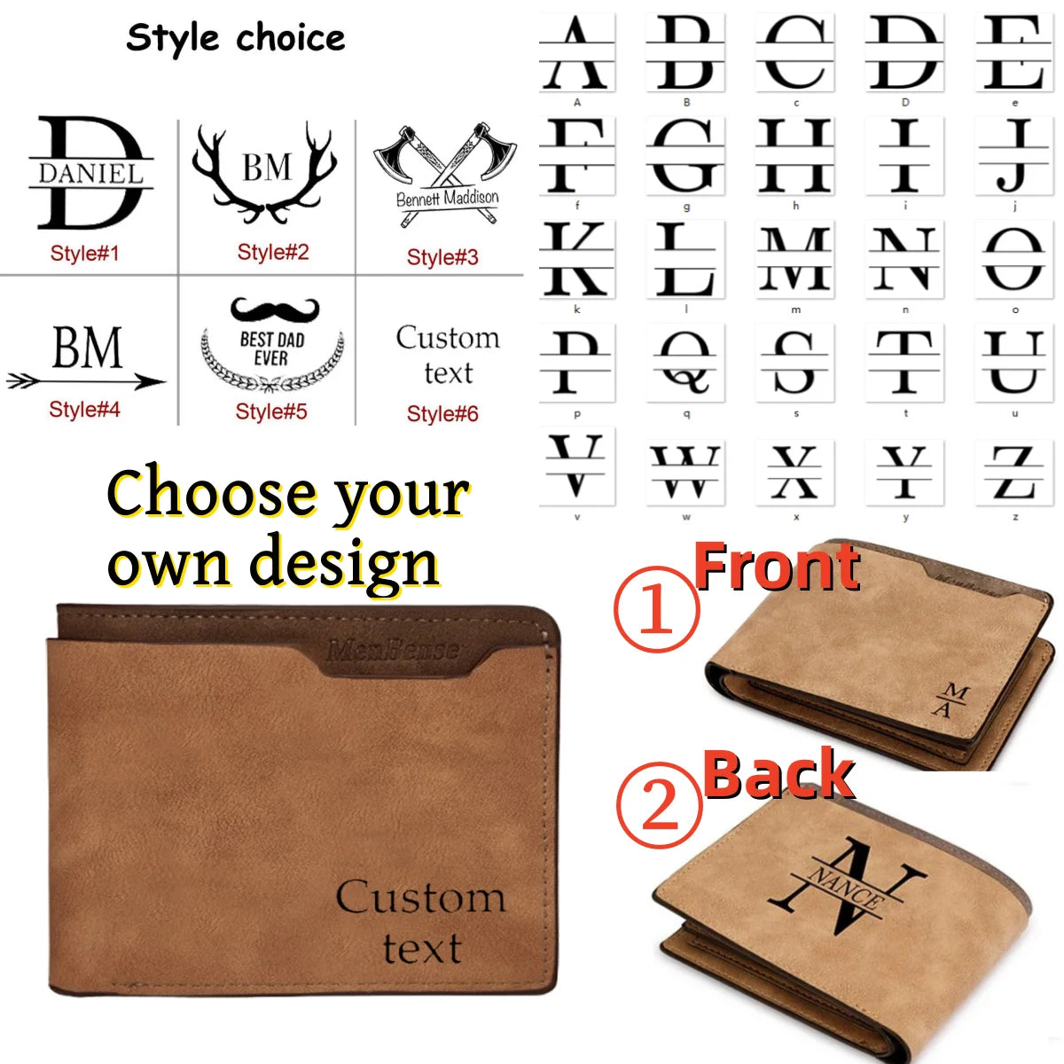 Customized Name Engraving Men’s Wallet - Image 4