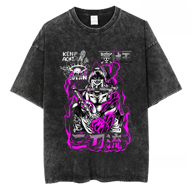 Men’s and Women’s Zoro Y2K Harajuku High Street Anime T-Shirts - Image 7
