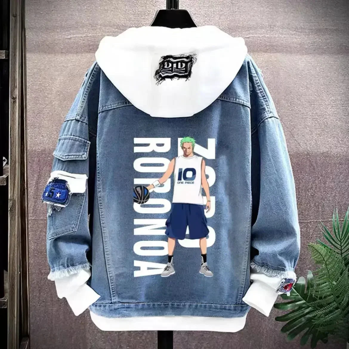 One Piece Anime Hoodie & Denim Jacket - Image 13