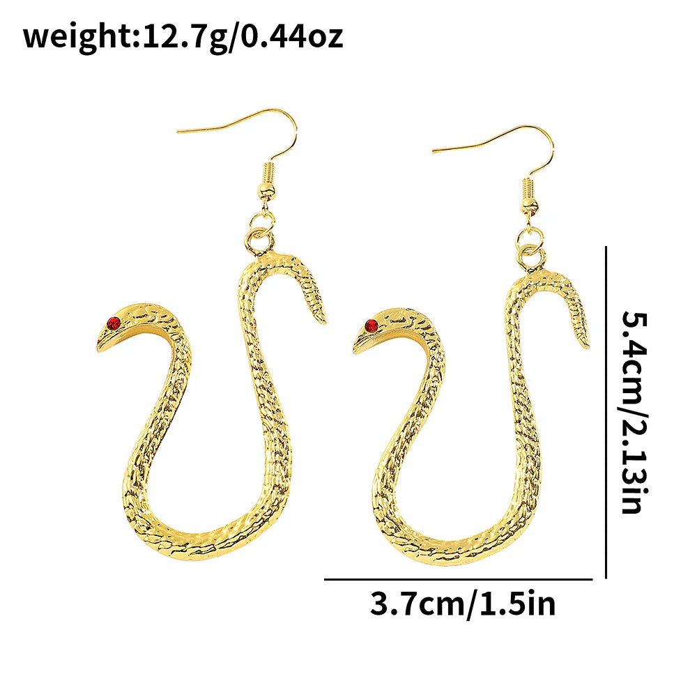 Cartoon Snake Pendant Earrings - Image 3