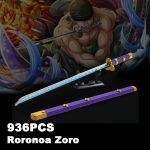 936PCS Anime Roronoa Zoro Sword Model Building Blocks