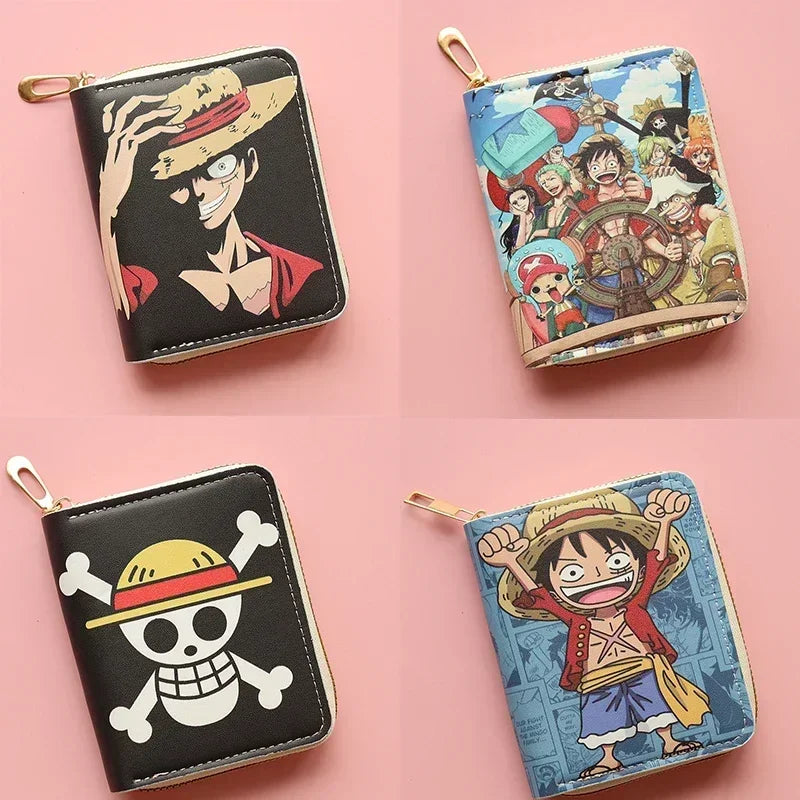 Anime One Piece Luffy Straw Hat Pirates Wallet