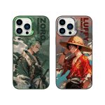 Luffy Hat & Roronoa Zoro Plating Anime Phone Case