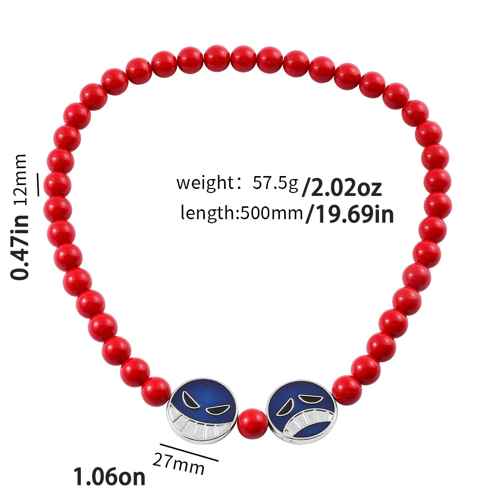 Ace Red Bead Bracelet & Necklace - Image 6