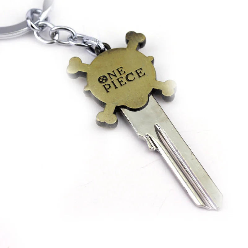 Anime One Piece Luffy Straw Hat Key-Shaped Keychain - Image 4