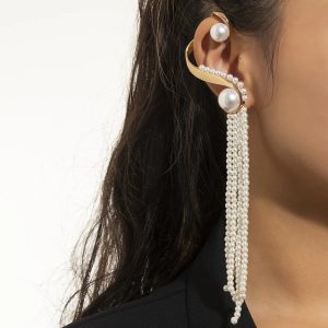 DIEZI One Piece Korean Long Tassel Earrings