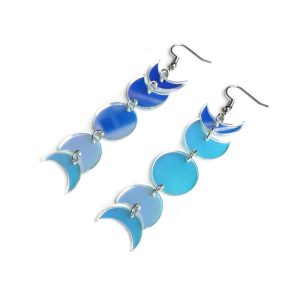Geometric Acrylic Moon Earrings