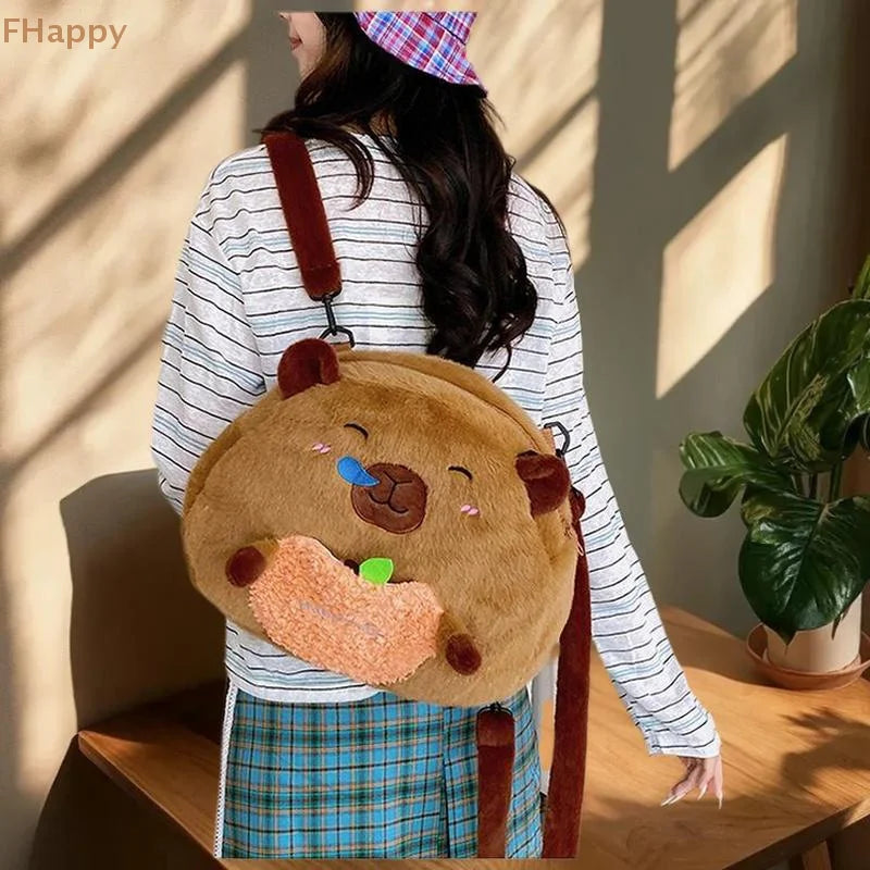 One Piece Adorable Capybara Cartoon Backpack - Image 3