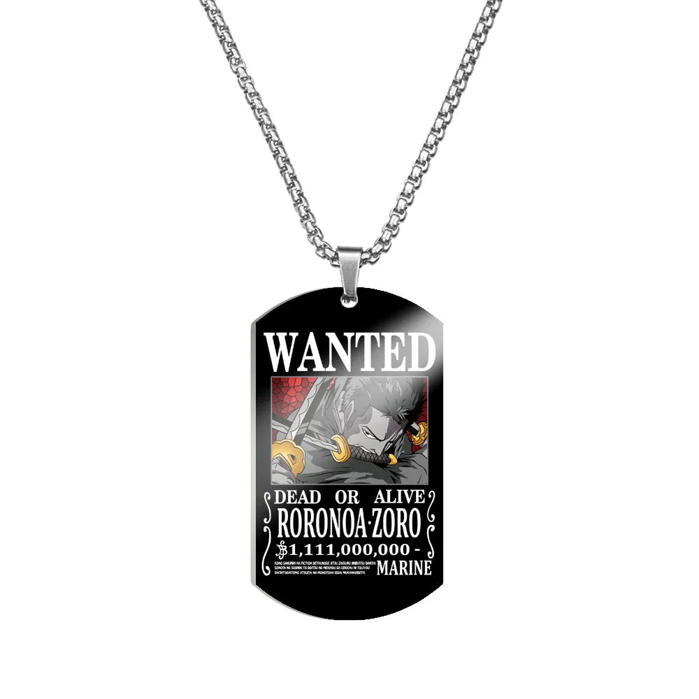 Creative One Piece Anime Luffy & Zoro Stainless Steel Necklace - Image 39