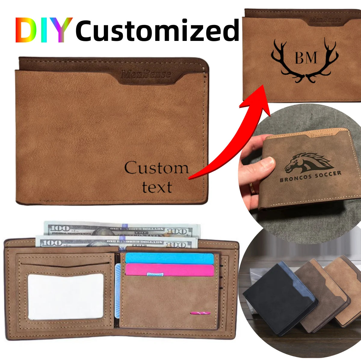 Customized Name Engraving Men’s Wallet