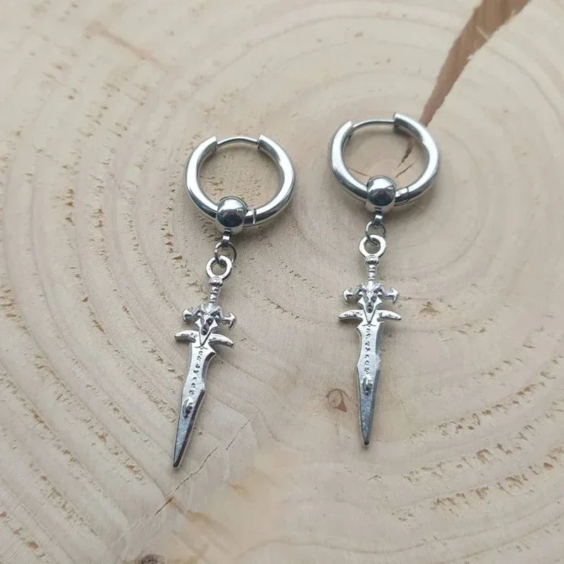 Dagger Hoop Earrings