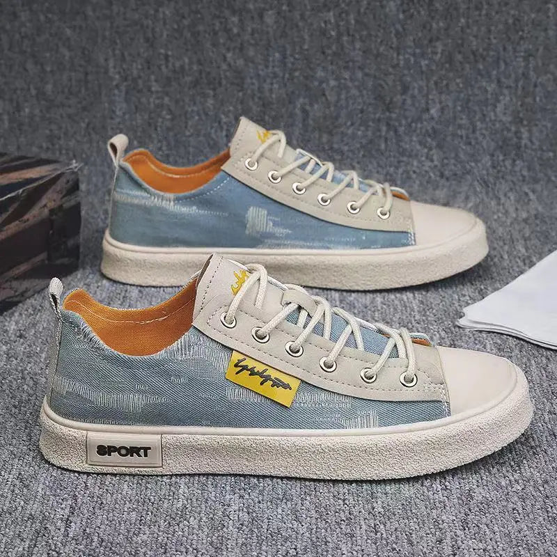 Male Black Summer Canvas Sneakers - Image 5