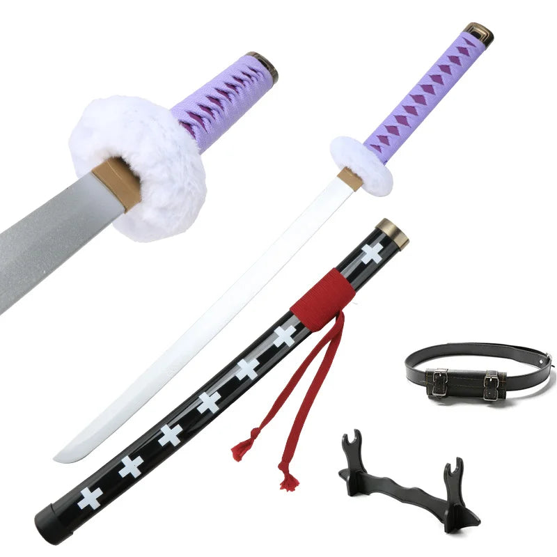 104cm Roronoa Zoro Katana – Japanese Anime Cosplay Weapon Prop with Bamboo Blade, Belt & Sword Holder - Image 15