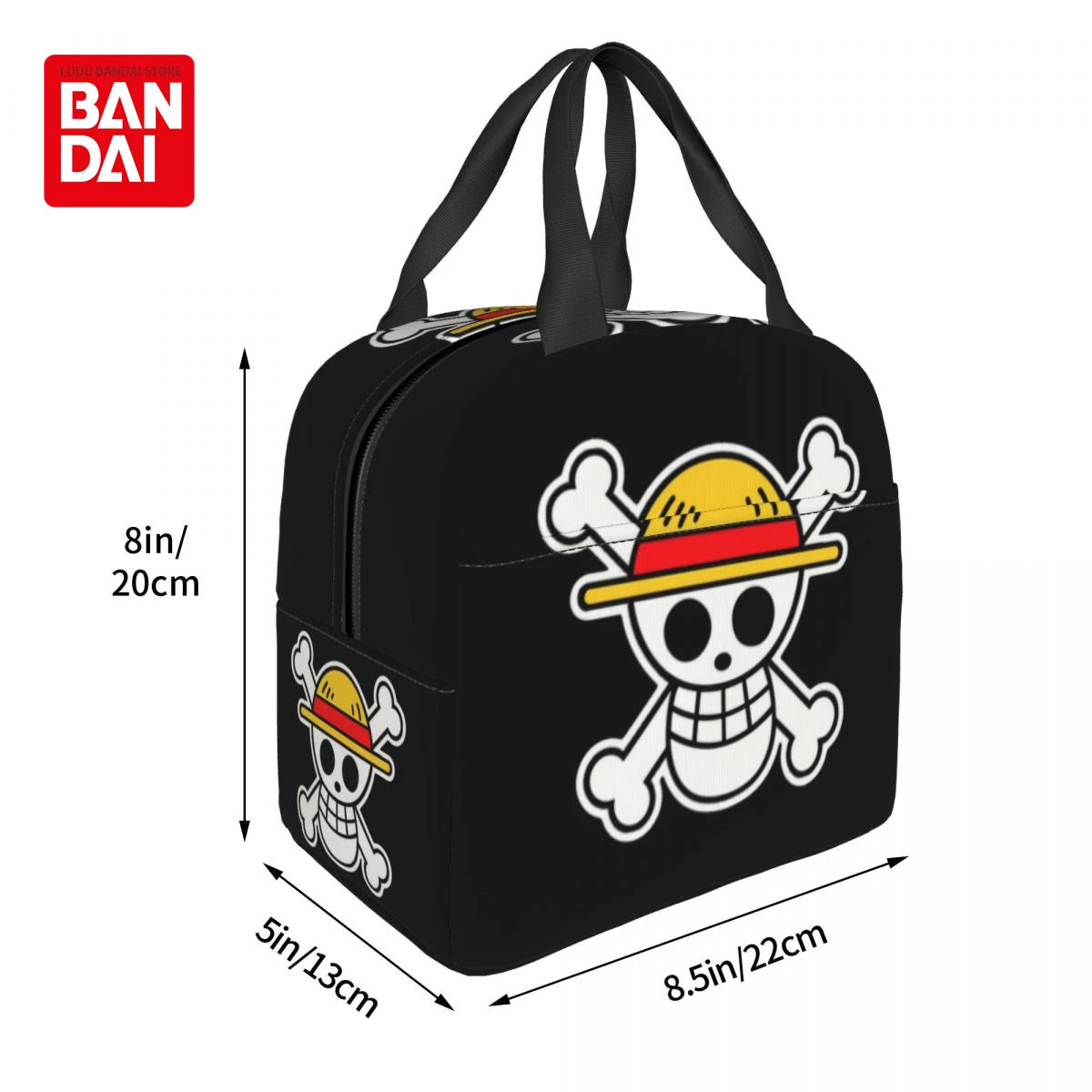 Custom One Piece Skull Logo Lunch Bag - Image 3