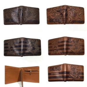 Anime One Piece Luffy & Zoro Embossed Short Wallet