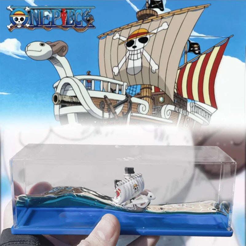 Floating Merry & Thousand Sunny 3D Ship-in-a-Bottle
