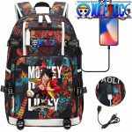 One Piece Anime Backpack with USB Port