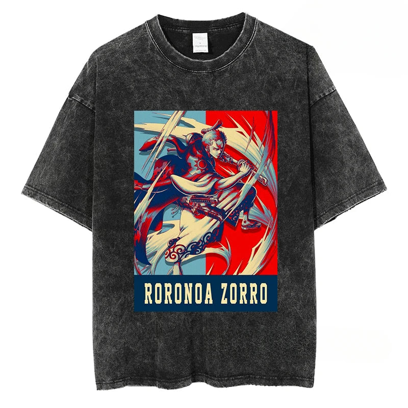 Men’s and Women’s Zoro Y2K Harajuku High Street Anime T-Shirts - Image 5