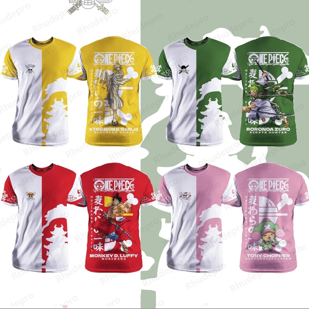 One Piece 2024 Men’s Summer New 3D Round Neck T-Shirt - Image 2