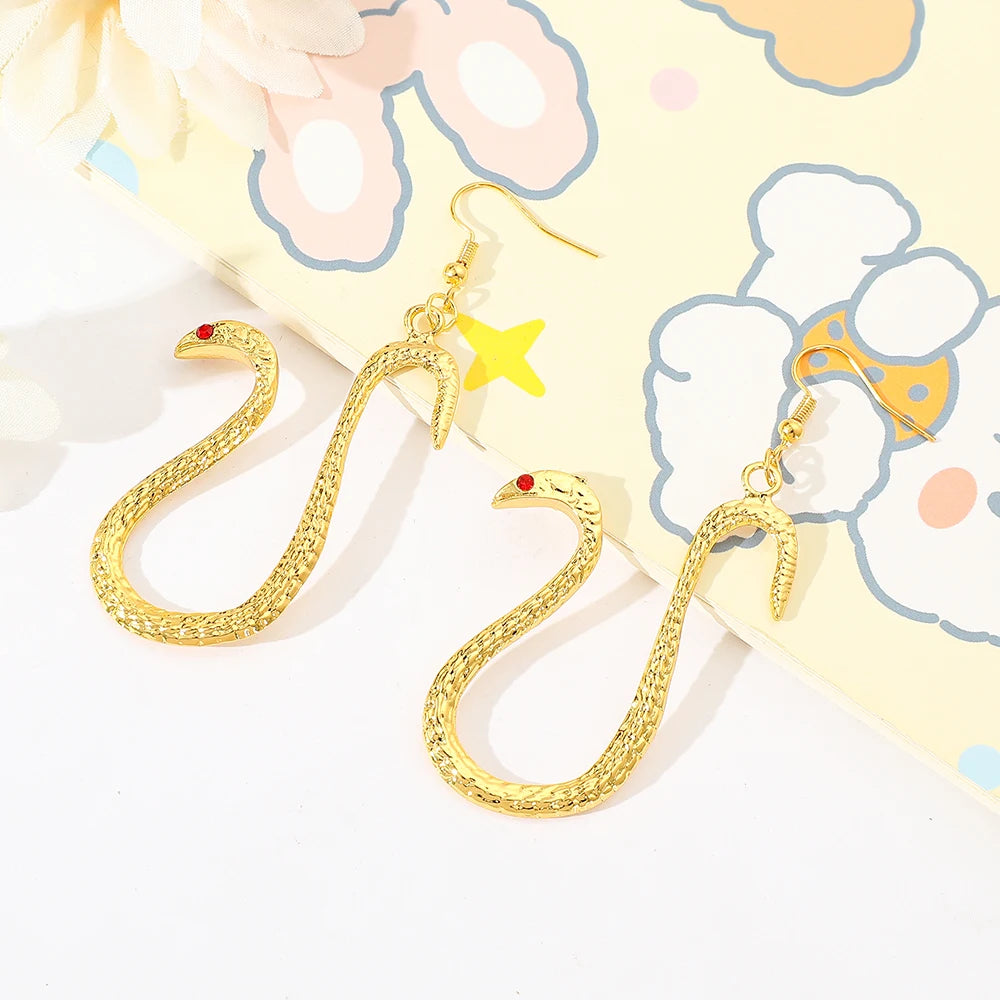 Cartoon Snake Pendant Earrings - Image 4
